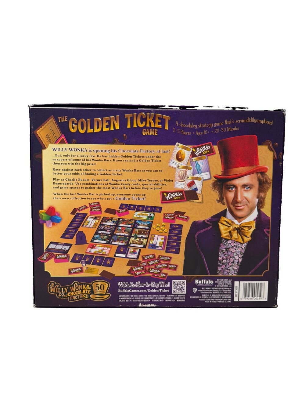 Willy Wonka and the Chocolate Factory The Golden Ticket Board Game 100% Complete